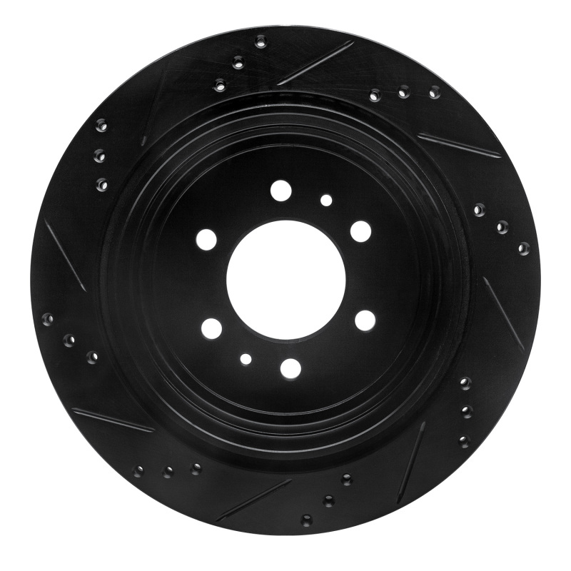 Ford F-150 Brake Rotor (1) - Rear Right - R1 Concepts - Drilled & Slotted - Black - `04-`11